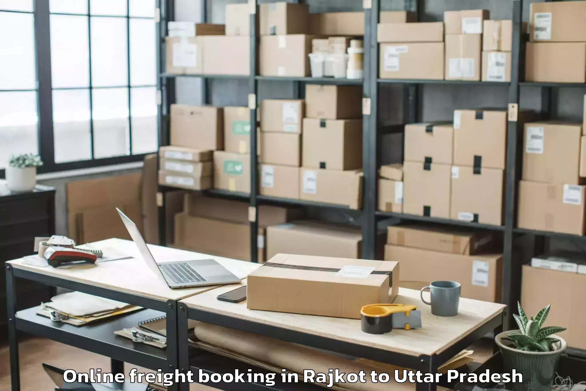 Reliable Rajkot to Gyanpur Online Freight Booking